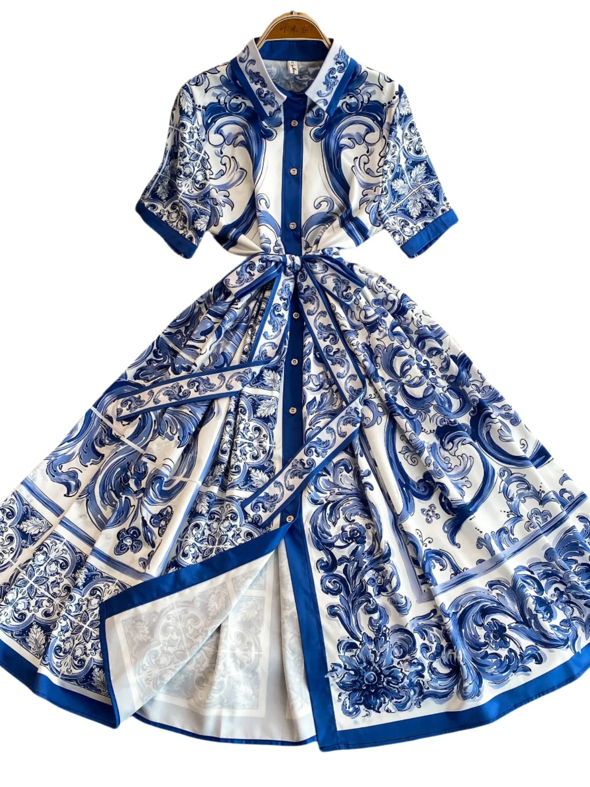 Abito lungo a trapezio sottile stampato Rero da donna elegante alla moda Party Club Y2k Boho