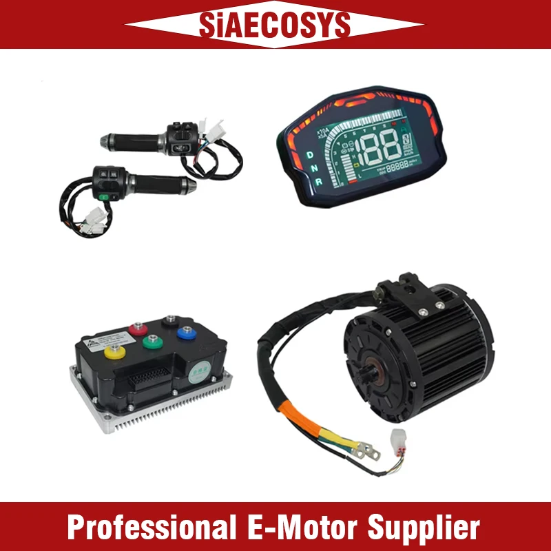 QSMOTOR QS138 Mid Drive Motor with Fardriver SIAYQ72180 Conversion Kit 3000W Continuous 6000W Peak 72V 100KPH Waterproof
