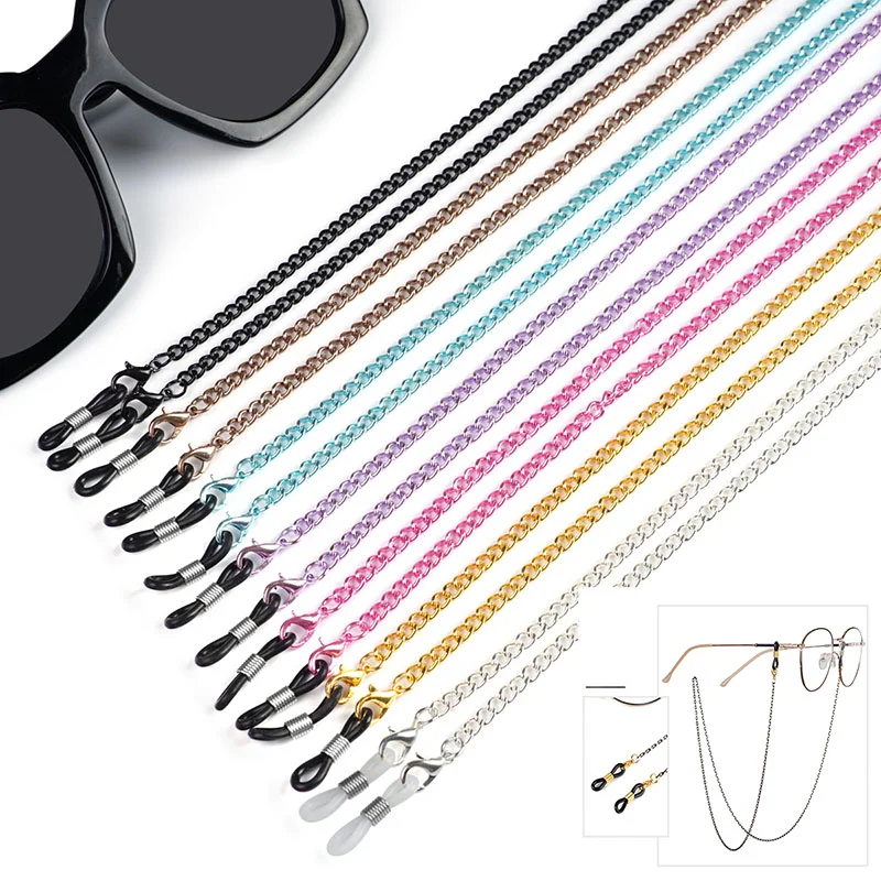 Fashion Metal Glasses Chain Sunglasses Halter Chain Color Sunglasses Glasses Chain Color Chain Glasses Hanging Chain Accessories