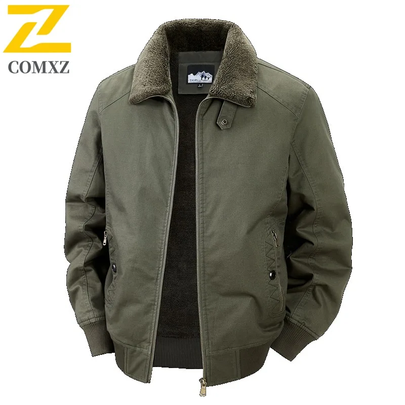 

COMXZ Mens Bread Jacket Loose Casual Warm Outdoor Adventure Ski Winter Jacket Daily Walk Thick Padding Cotton Padded Jacket