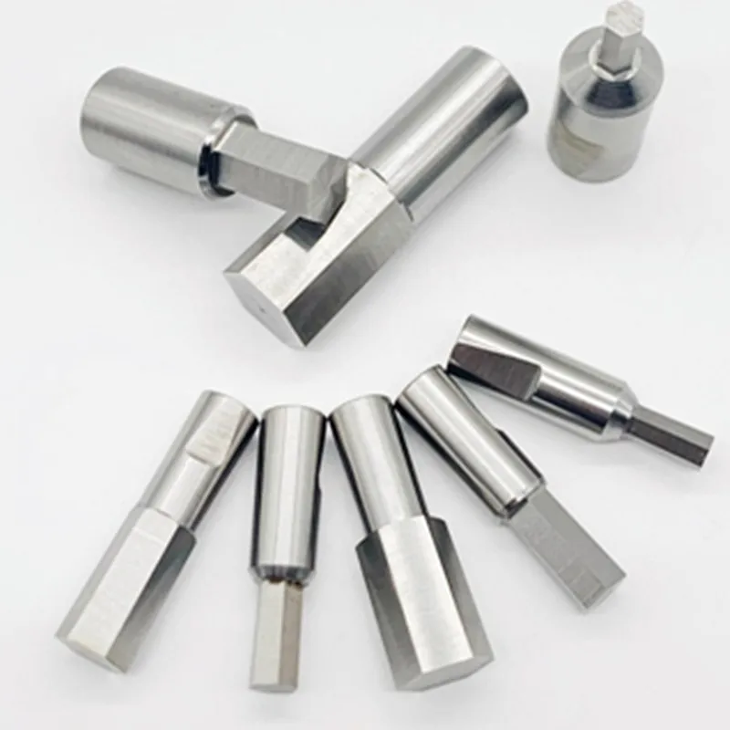 16 Shank HSS inner hexagon rotary broaching punch head rotary broach punching tool cnc hex rolling burnishing head tool