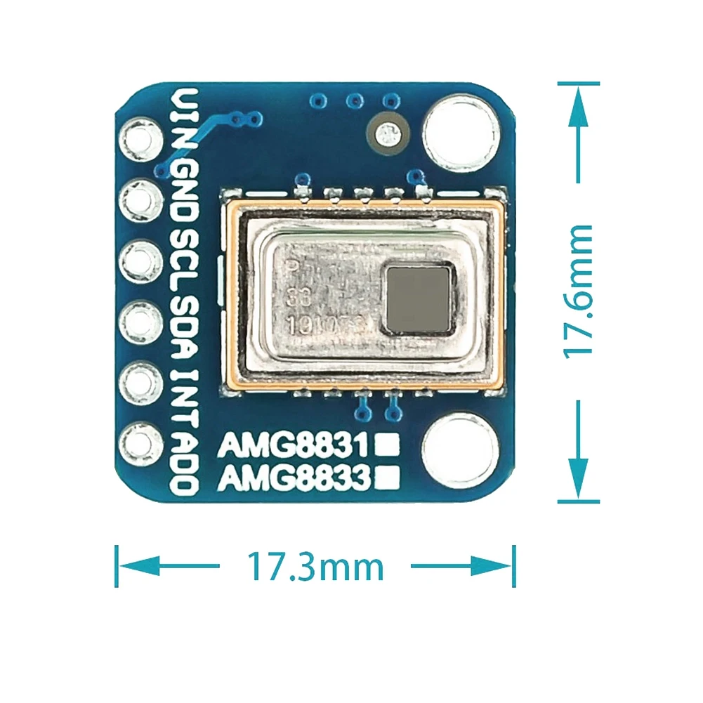 AMG8833 8x8 moduł czujnika kamery termowizyjnej na podczerwień detektor czujnika kamery termowizyjnej 0 ℃ -80 ℃   Moduł kamery na podczerwień 8X8