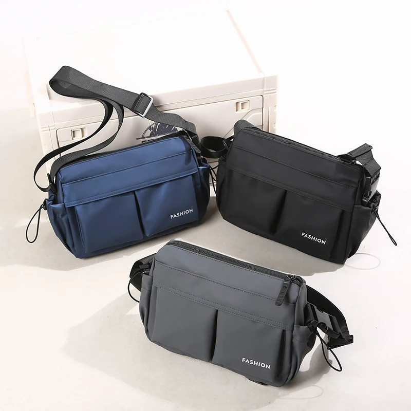 نسخة أفقية جديدة حقيبة كتف رجالية للسفر في الهواء الطلق حقيبة كروسبودي بسيطة وعصرية حقائب ساع من قماش أكسفورد #1