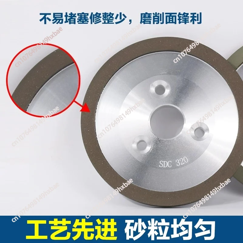 High quality,  three-hole alloy resin grinding wheel 90 ° oil tanker grinding wheel 100-1500 mesh