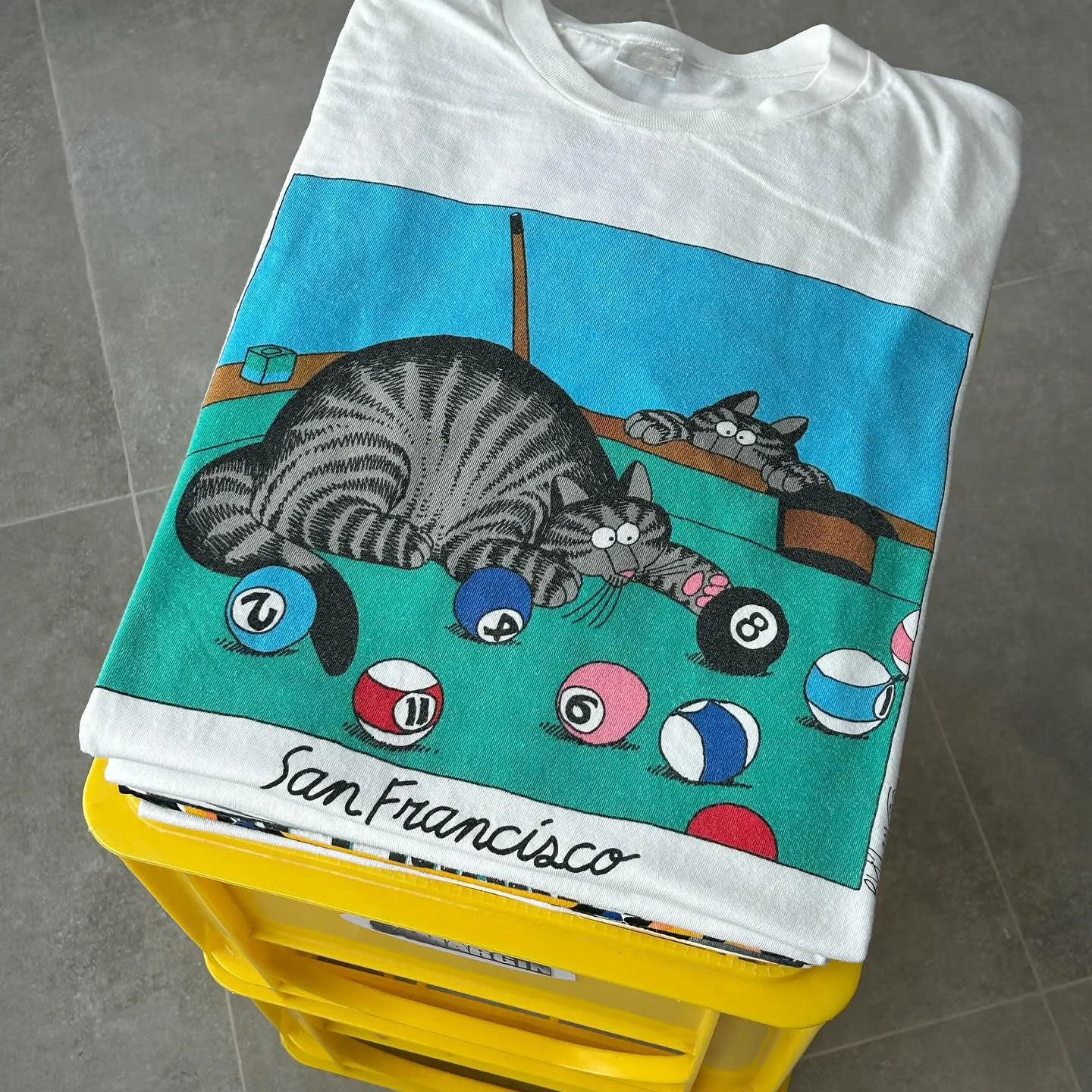 Artistic Fun Illustration Oversize Short Sleeve T-Shirt Billiard  Theme Cotton Breathable round Neck Top for Men And Women