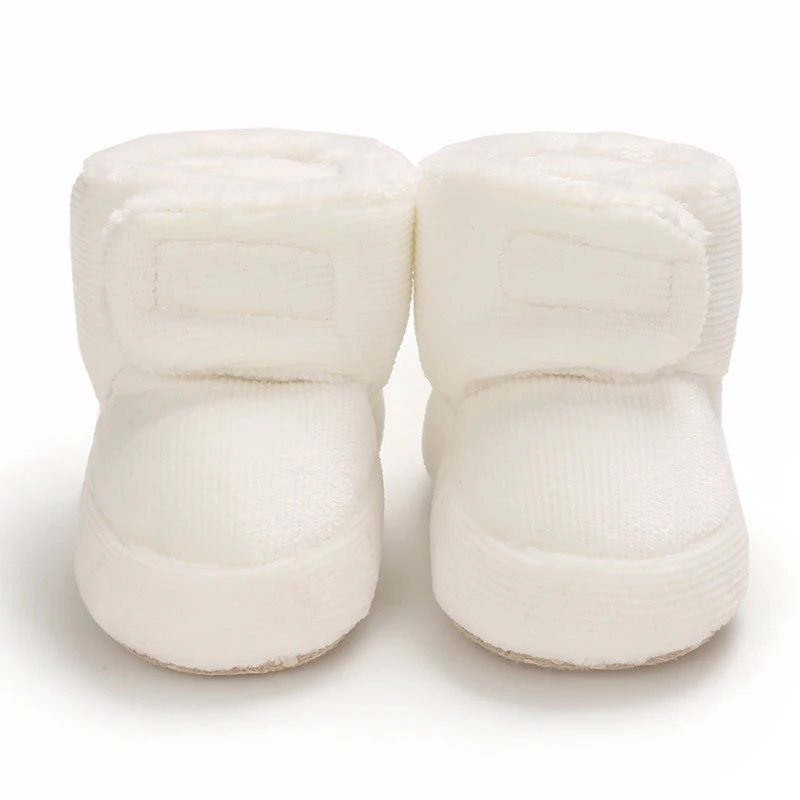 Infant Baby Winter Snow Boots Solid Color Soft Warm Non-Slip Baby Winter Warm First Walker Shoes