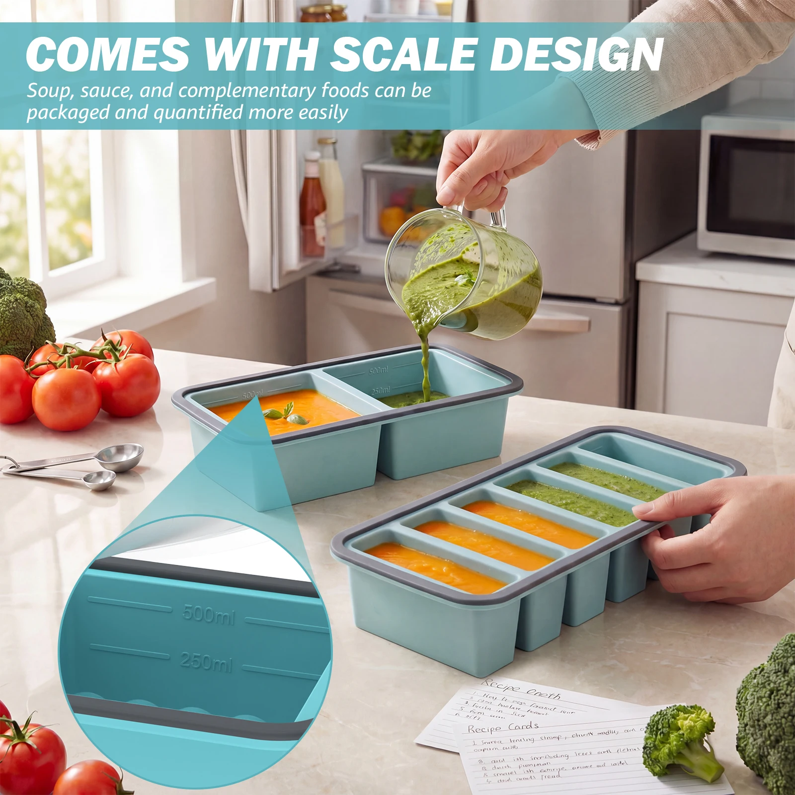 กล่องซิลิโคนสำหรับแช่แข็งซุป 2 - Art Craft Ice Cream บทวิจารณ์และราคา