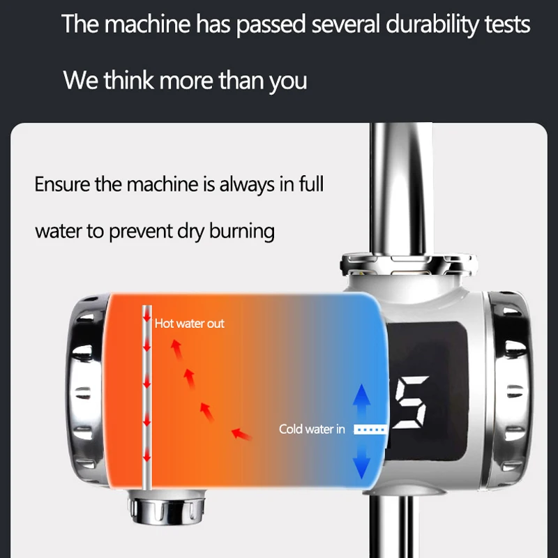 Torneira elétrica instantânea de 3000w, aquecimento rápido, aquecedor de água, quente e fria, saída dupla, aquecimento instantâneo, lcd, 220v