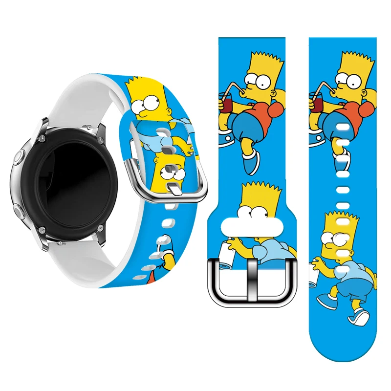 

Miniso The Simpsons Series Print Strap for Samsung Galaxy Watch 7/6/5, 20mm Universal Band Fits 40mm 44mm Xiaomi Huawei Amazfit