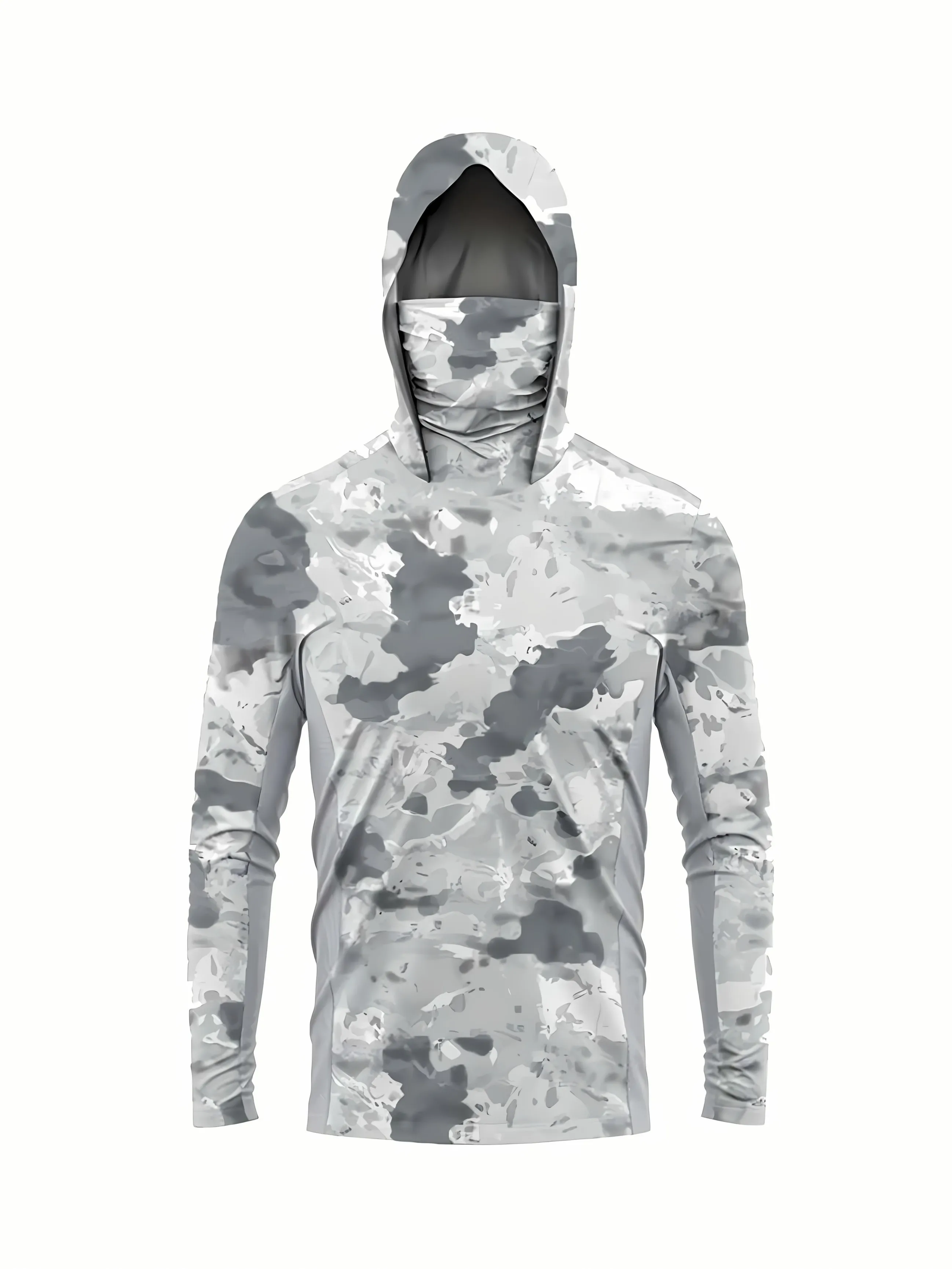 New Men's and Women's Hooded Mask Style Fishing Suit Quick Drying Sun Protection Long Sleeved Fishing Shirt