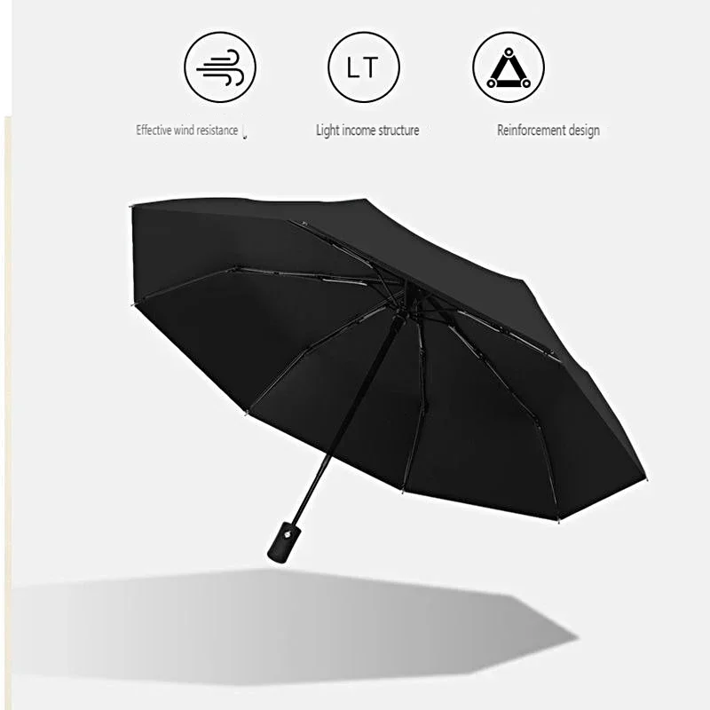 Black White,Sword Art Online,popular,Anime,Windproof Strong UV Protection, Automatic Rain Travel Compact Umbrella for Woman Man