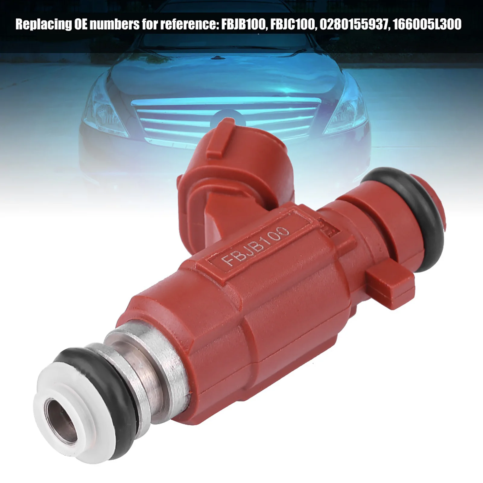 

0280155937 Fuel Injection Nozzle Injector for 1.8L 4Cyl QG18DE 2000‑2003 FBJB100 Fuel Injector Fuel Injector for