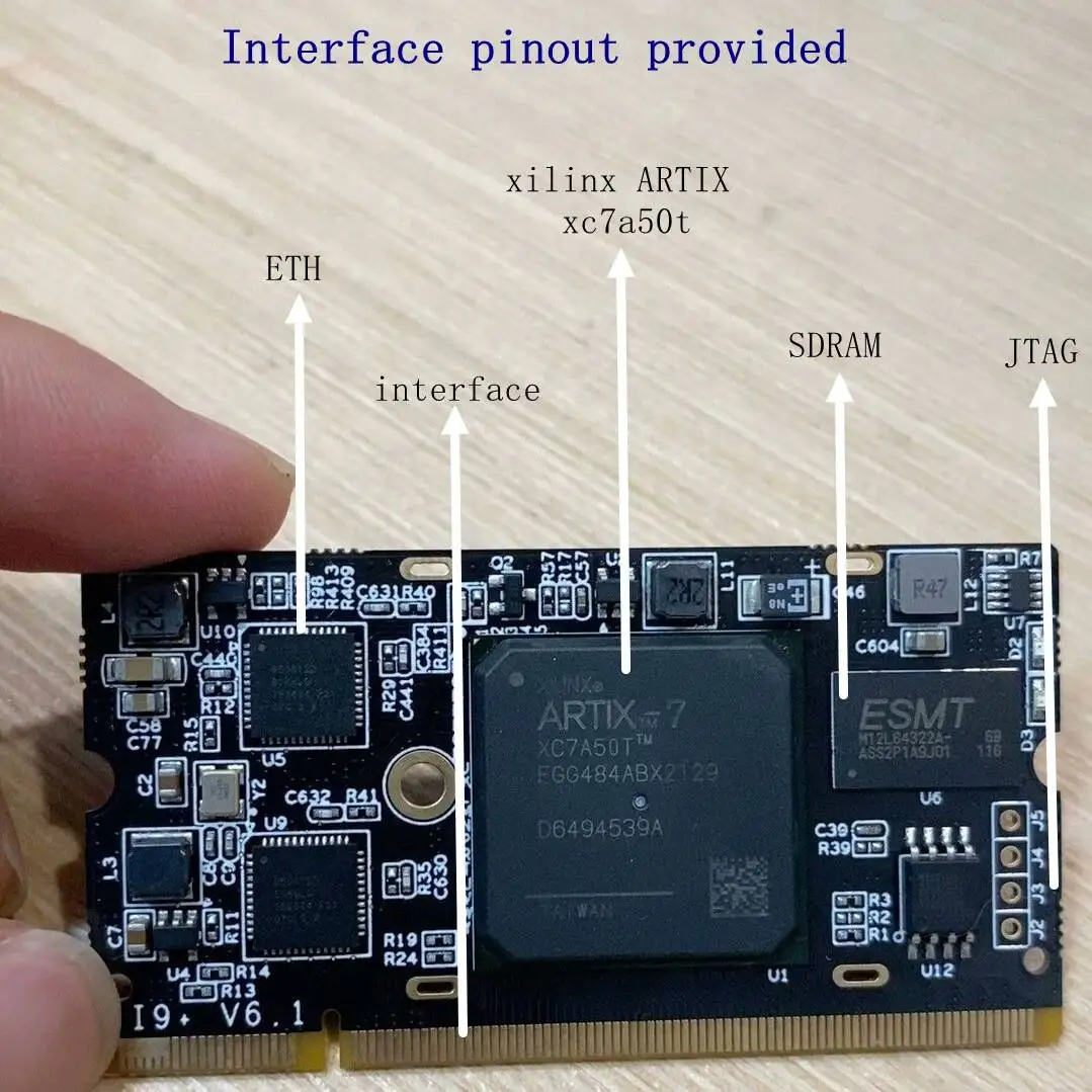 XC7A50T FPGA RISC-V Development Board Colorlight i9+ Module Open Source Toolchain