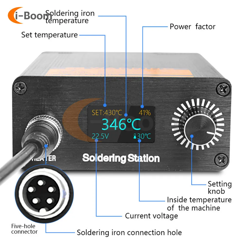Imagem -05 - Estação de Solda Eletrônica Ferro Lcd Digital Display Soldagem Ferro Bga Estação de Retrabalho Aquecimento Rápido para o Telefone Móvel T12 70w