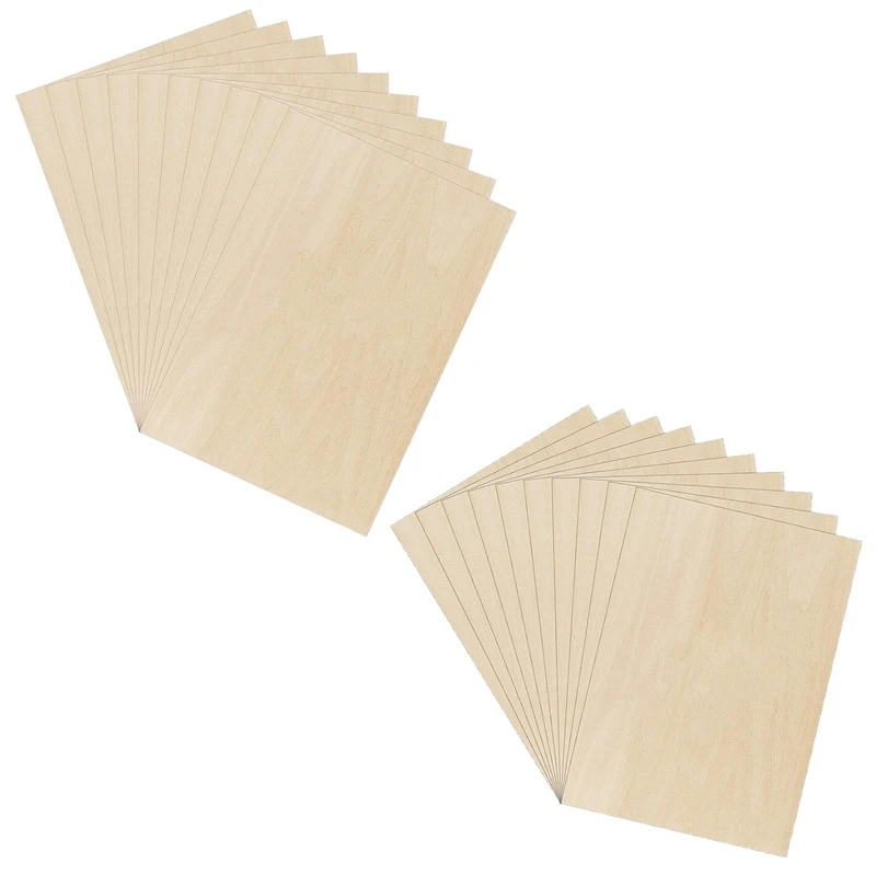 10 PCS Plywood Panels A3 Wooden Panel For DIY Woodworking, Laser Processing, Model Making 400 X 300 X 2 Mm