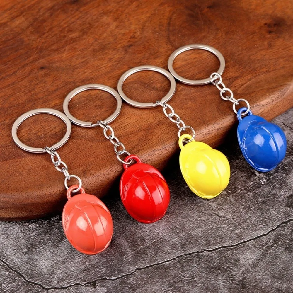 Key Ring Funny Safety Helmet Keychain Creative Ornaments Hard Hat Pendant Mini Friendship Bag Hanging Gifts