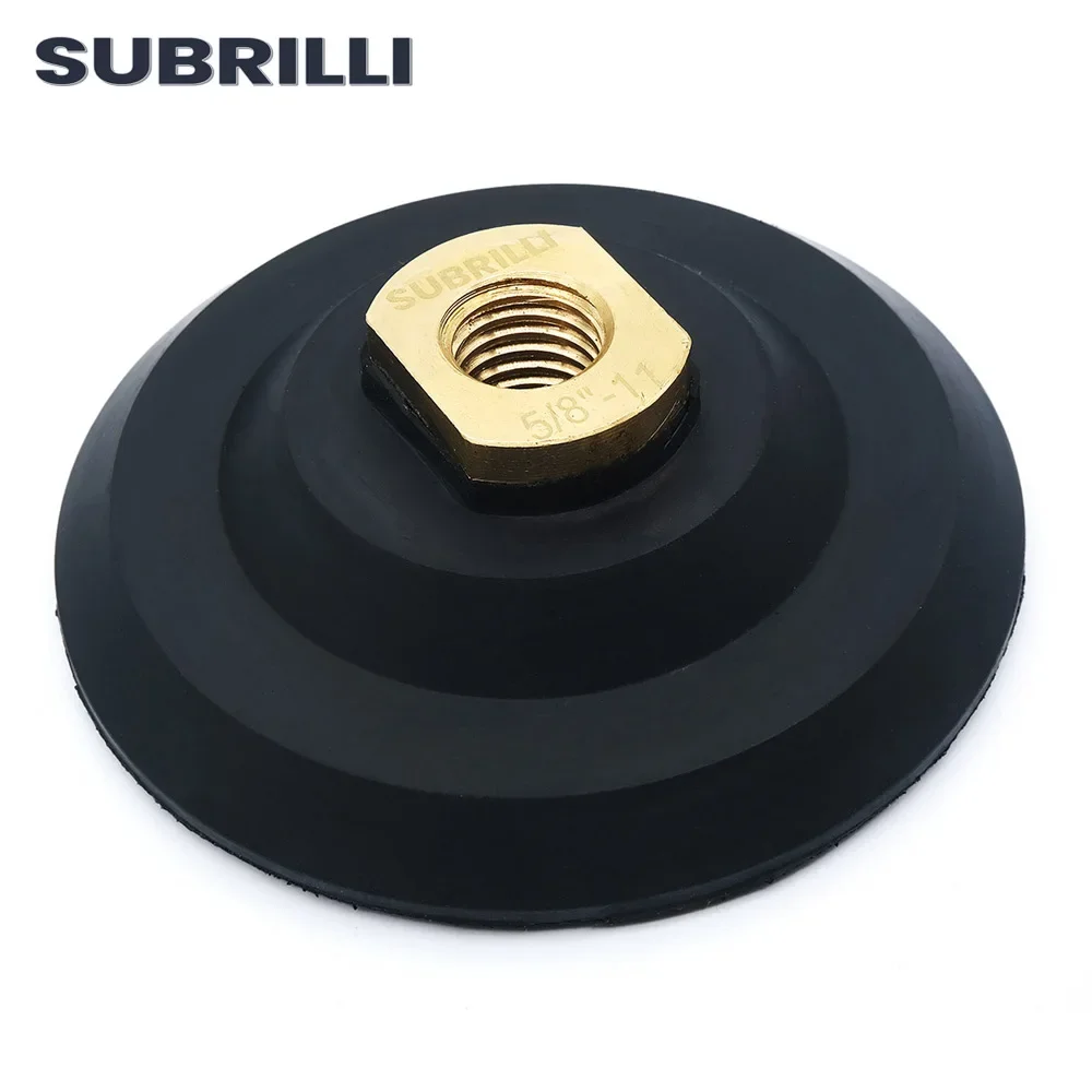 Subrilli 4 "almofada de borracha do apoio 98mm que lixam a ferramenta de volta acima do diamante da almofada para a almofada de lustro do mármore do granito do polidor m14 5/8-11 da linha