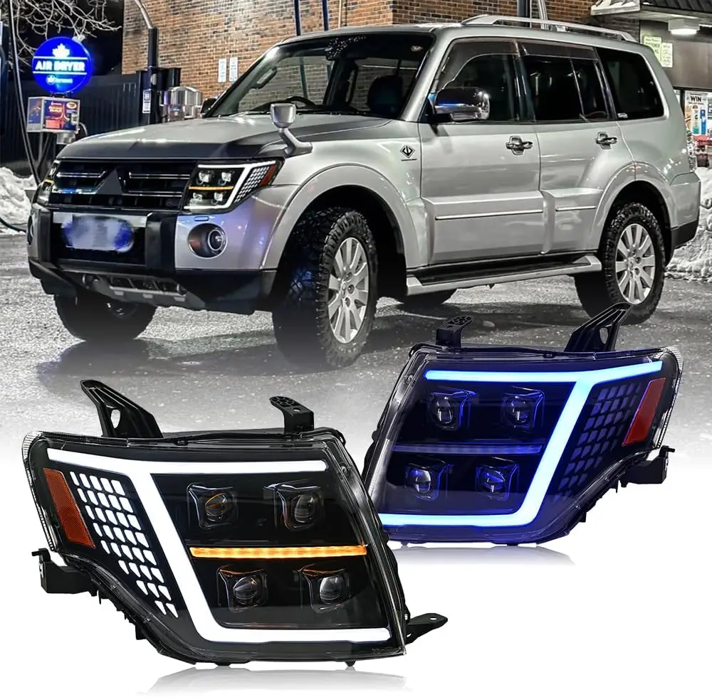 

LED Headlights for Mitsubishi Pajero V93 V97 2009-2021 Front Lamp Assembly Full LED Sequential Animation Head Lights