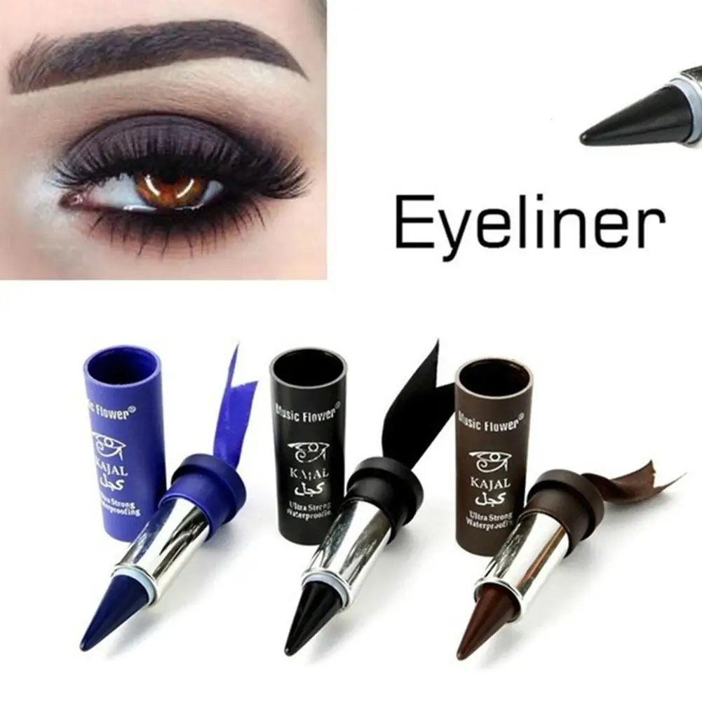 1PC Black Tube Lipstick-style Ribbon Eyeliner Black Lasting Waterproof Lasting Portable Eye Natural Liner Long Cream Pen Z6X9