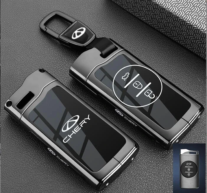 Car Zinc Alloy TPU Protective Key Case Cover Holder For Chery Tiggo 8 5 ARRIZO 7 Tiggo Car Interior Accessories
