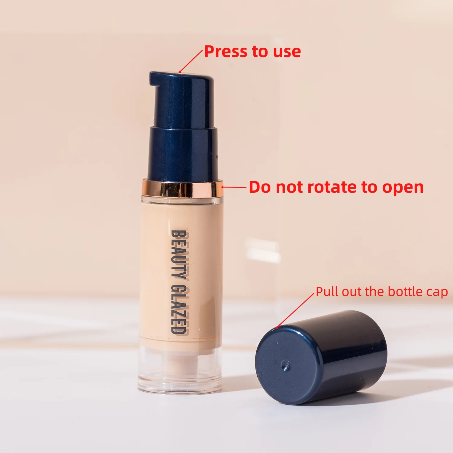 BEAUTY GLAZED 3Pcs Face Makeup Set, Matte Long Lasting Waterproof Liquid Foundation+Primer+Puff