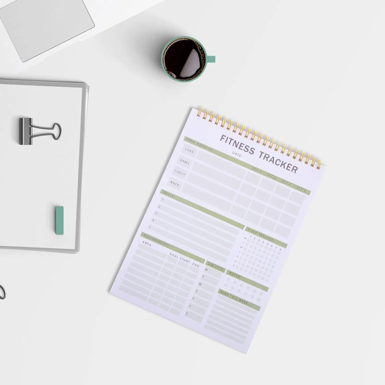 Diário de fitness caderno diário de treino livro agenda de treinamento diário bloco de notas planejador de exercício acessórios de fitness esporte rastreamento