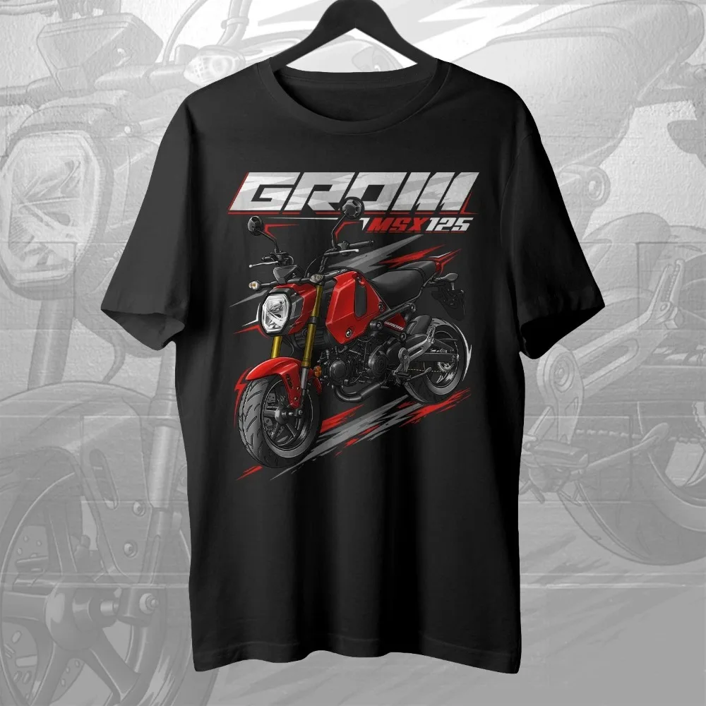 AliExpress Honda Men's and Women's T-shirt Honda Grom MSX125 Summer Motorcycle Tee Racing Short-sleeved Spring Cycling Off-road Fashion Top