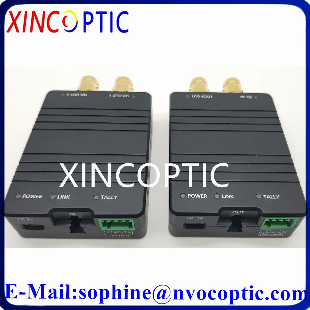 12G-SDI Fiber Extender With Loopback,1Ch Forward 4K 3G/6G/12G SDI Over Built-In SM Single LC Fiber Converter For Broadcast Level