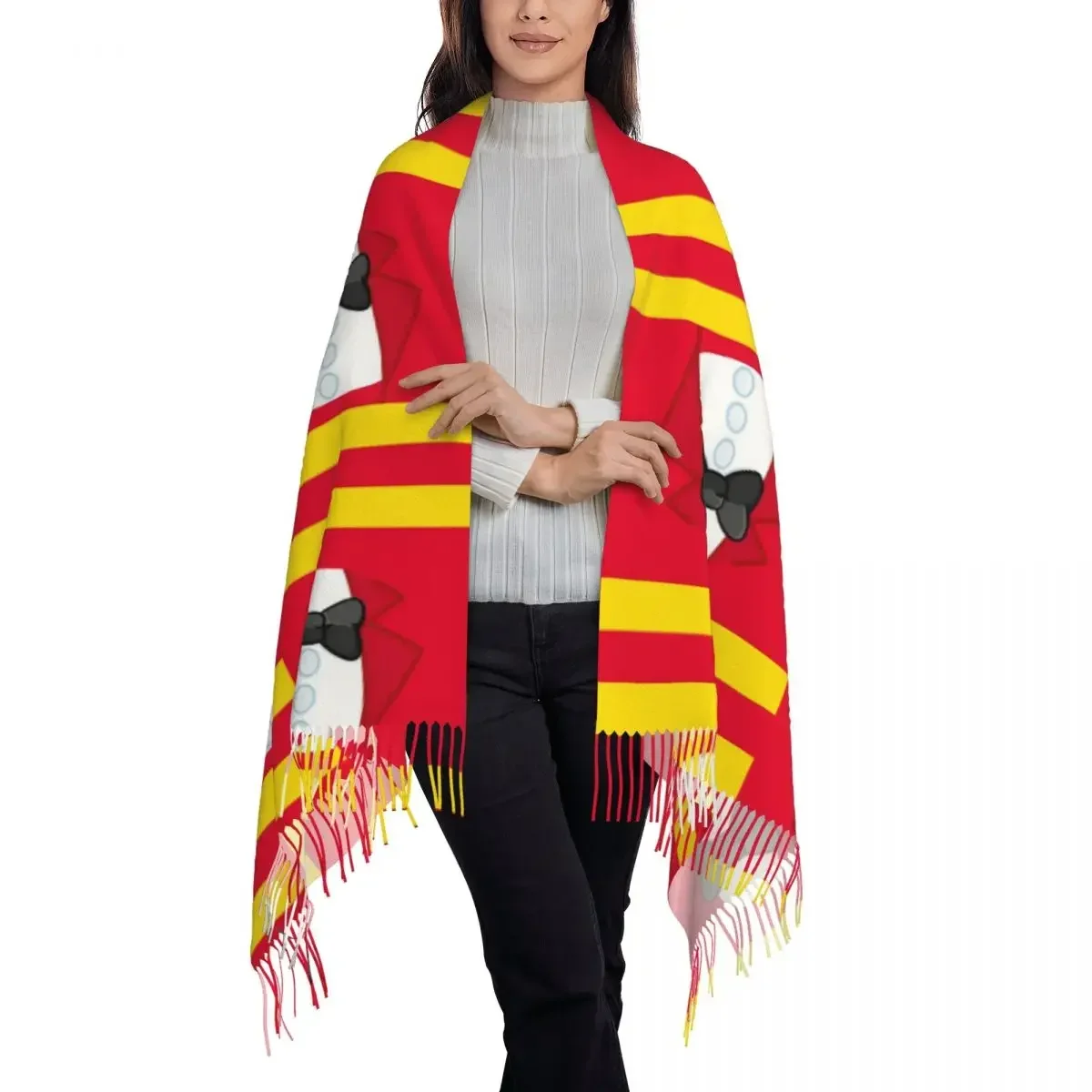 Apron Jollibee Red Bee Suit Filipino Pinoy Filam Baby Scarf Tassel Scarves for Women Shawls and Wraps Fall Winter Shawl Wrap