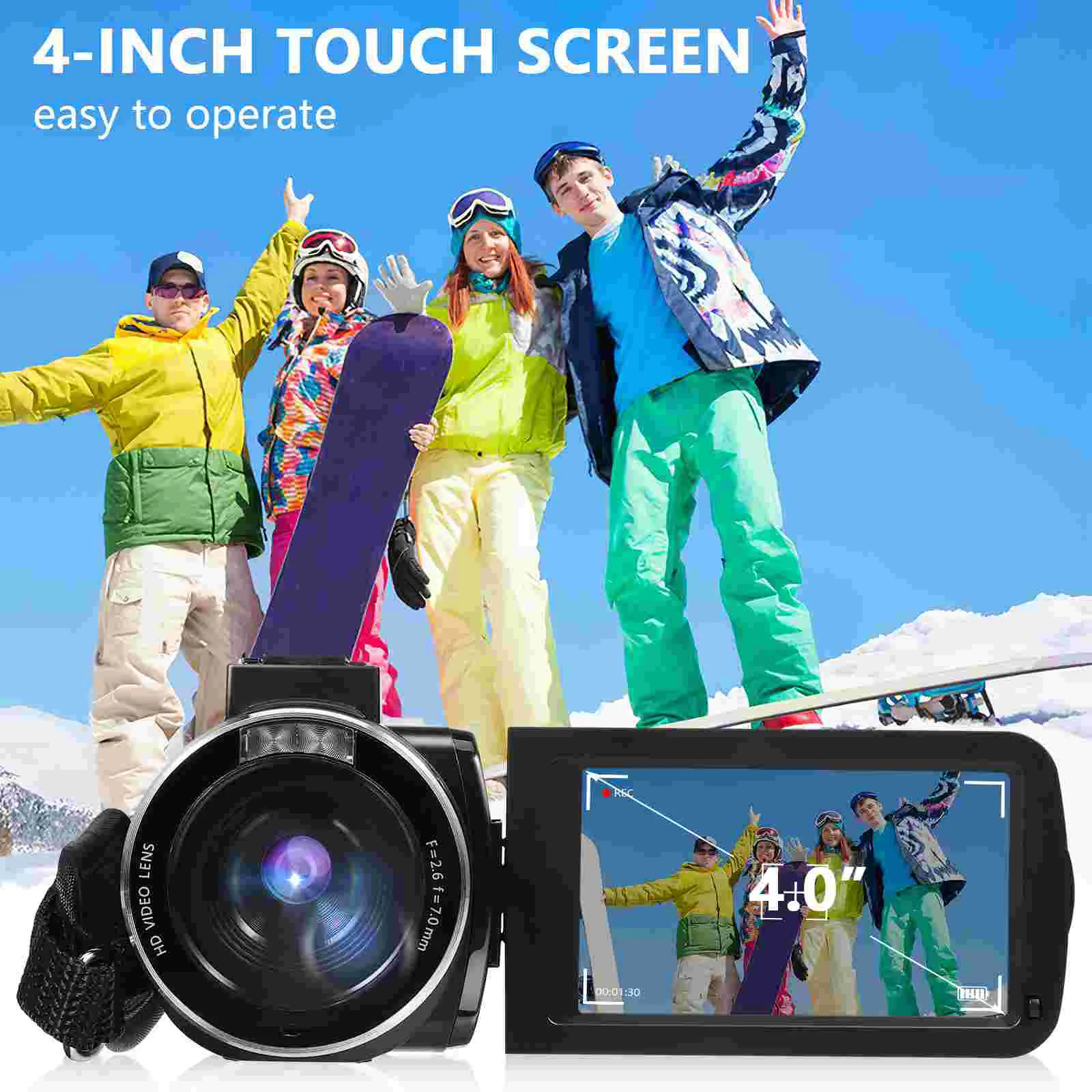 Digital Video Camera Vlogging Recording For Inspection Plastic 1700mAh