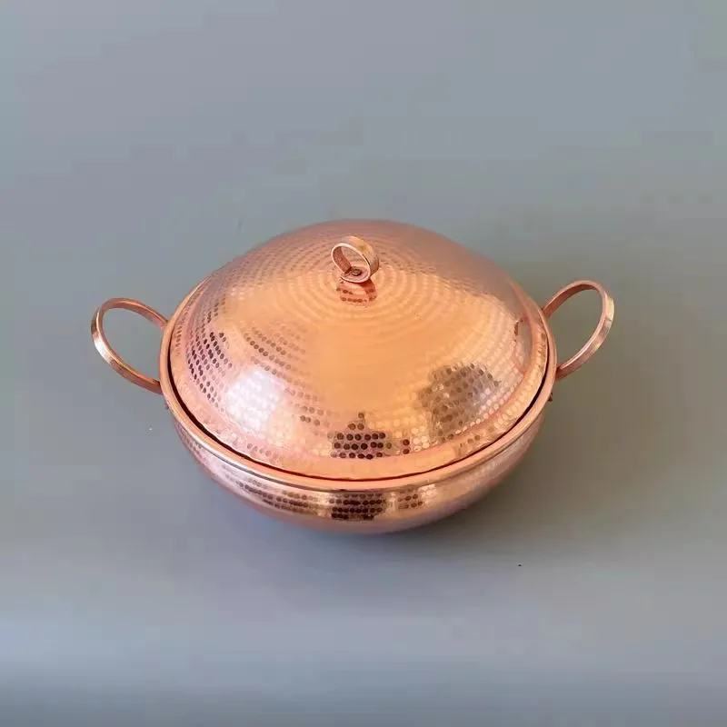 Pure Copper Pot Customized Stew Pot Lid Thick Handmade Casserole Soup Pot Gas/Induction