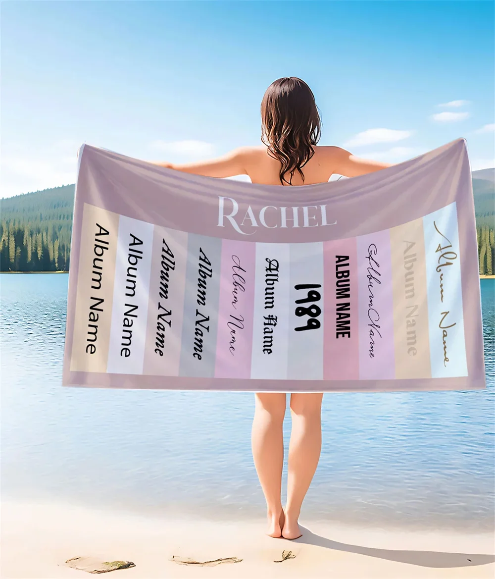 Album Fans Beach Towel Favorite Songs Pool Towel Personalized Concert Towel Fans 2024 Tour Towel Gift For Her Him Music Lovers