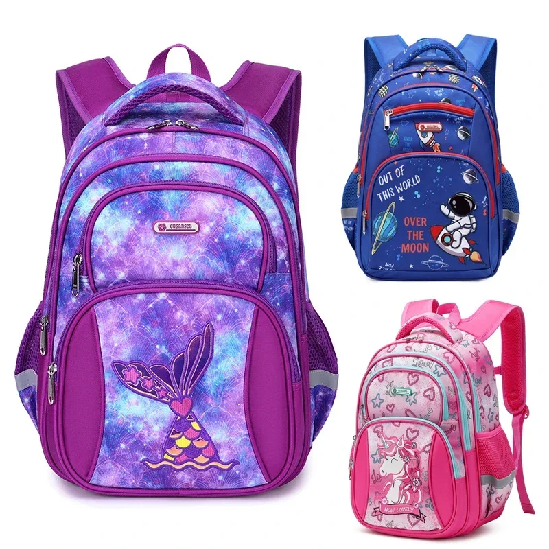Schoolbag for Primary School Students Boys' Large Capacity Backpacks Girls' Schoolbags Children's Space Backpacks