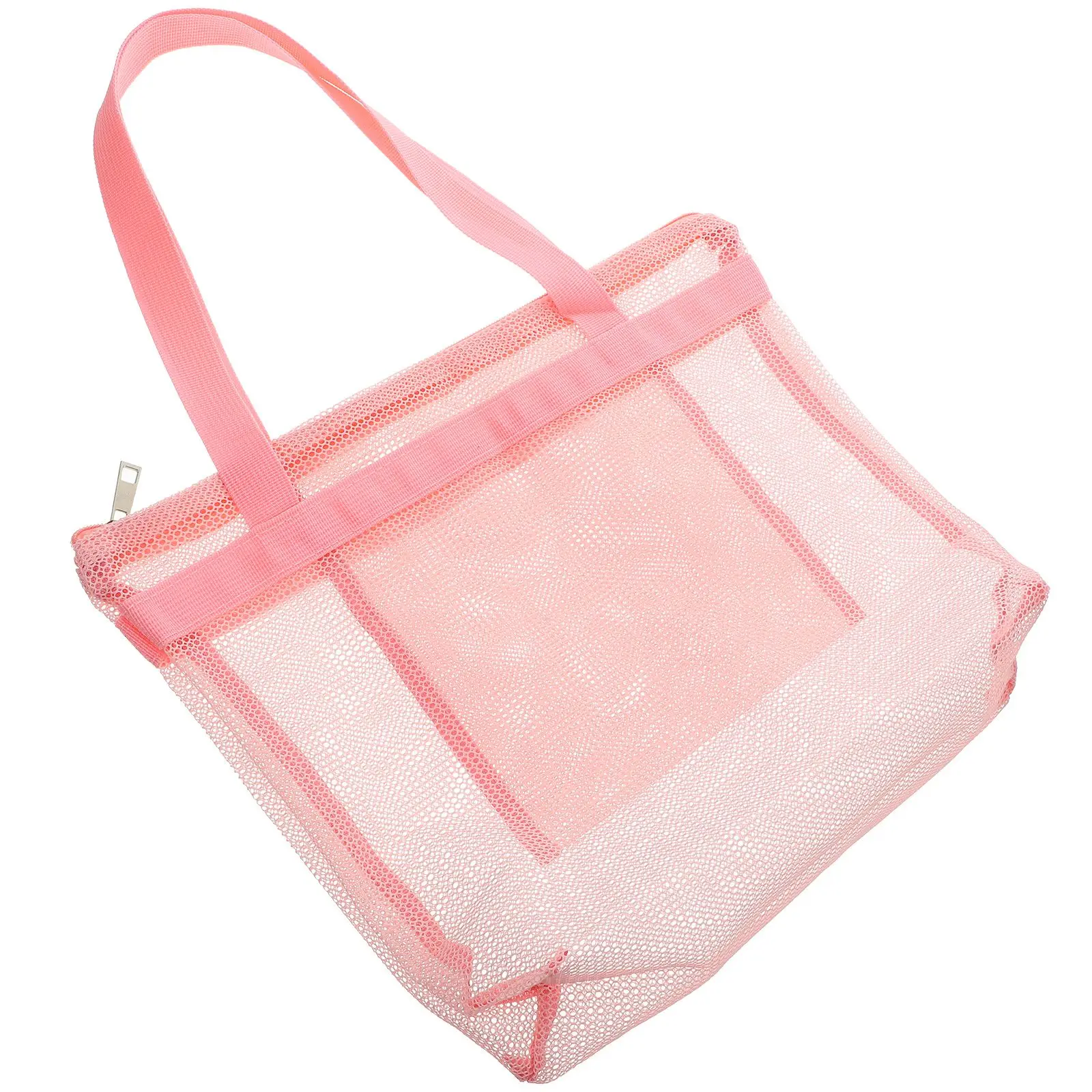 

Beach Tote Bag Mesh Bath Pocket with Handle for Portable Women Travel