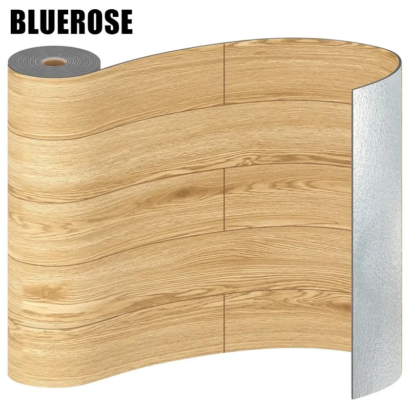 Wood Grain Peel and Stick Floor Tiles Wear-Resistant Waterproof Vinyl Plank Flooring for Bedroom Living Room Kitchen RV Office