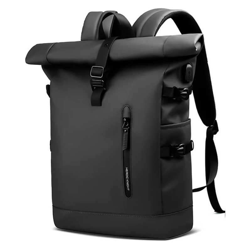 Men's 15.6 Inch Backpack Waterproof Rollup Backpack Women Travel Expandable USB Charging Large Capacity Laptop Bag Mochilas