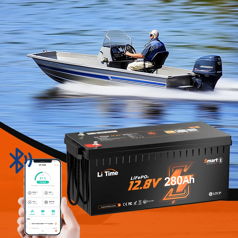12V 280Ah Low-temp Cut-off Protection Lithium Battery For RV Marine