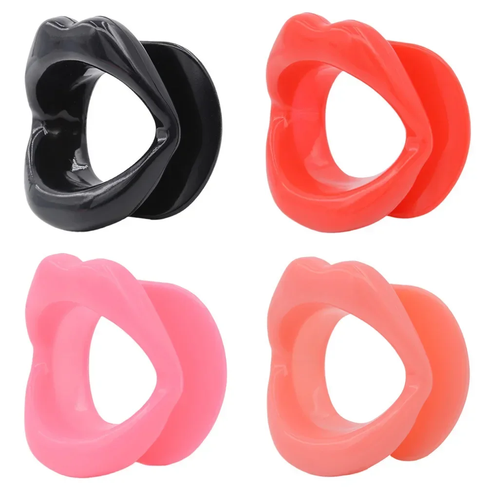 Mouth Muscle Exercise Piece Silicone Rubber Face Slimmer Anti Wrinkle Lip Trainer Mouth Massager Exerciser Mouthpiece 1pcs