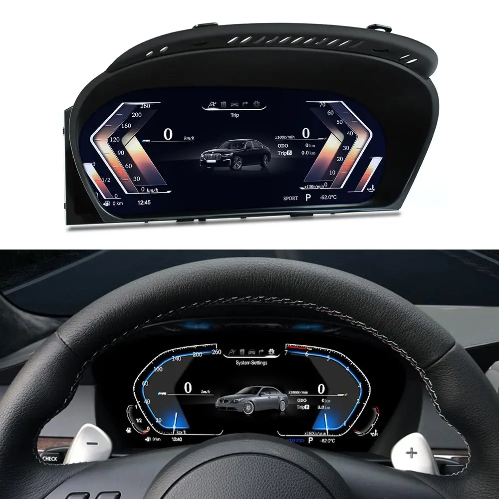 

12.3’’ Digital instrument cluster for BMW E60 E61 2004-2009 CCC CIC System Dashboard Gauge speedometer, plug & play