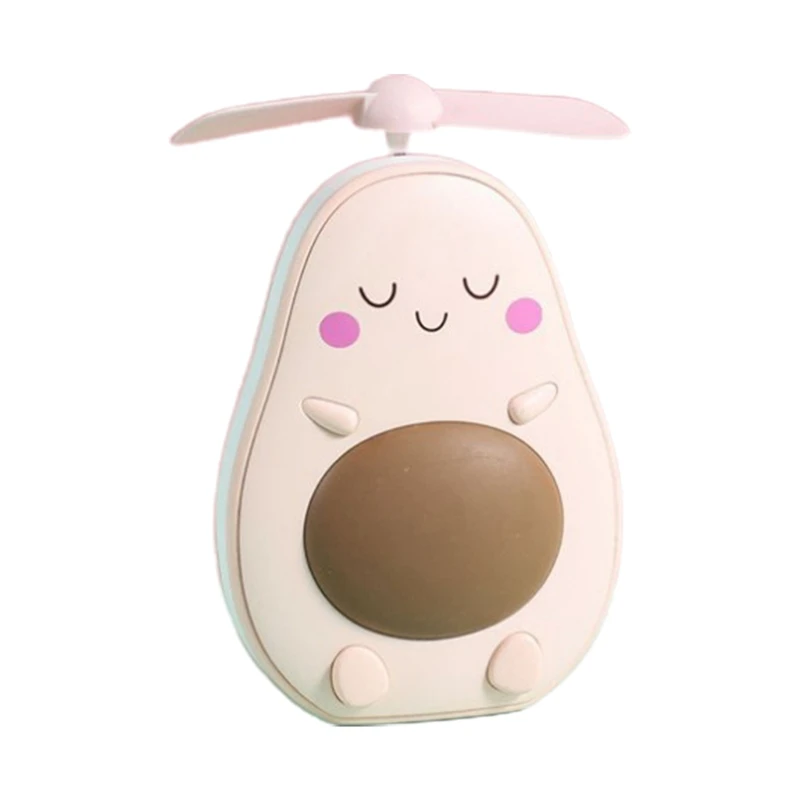멋진 램프 USB 미니 아보카도 팬 전기 휴대용 보류 작은 팬 독창성 드롭 배송
