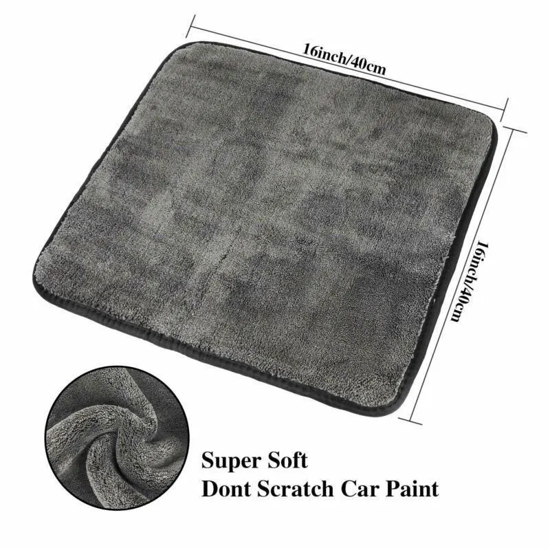 SEAMETAL Motorcycle Cleaning Towel Soft 1200GSM Detailing Wash Towel 40X40cm Car Care Rag Thickened Wet and Dry Towels Accessory