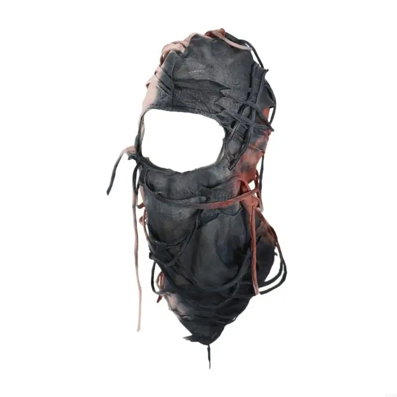 Pull-On Balaclava with Long Layered Fringe, Open Face Area, and Quick-Drying Polyester Fabric Structure for Women Men Styling
