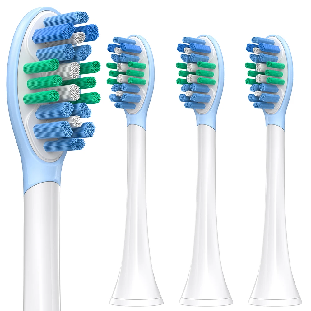 Compatible with Philips Sonicare Electric Toothbrush Replacement Brush Heads, Flexible Sides Brush Head for Teeth and Gums Care