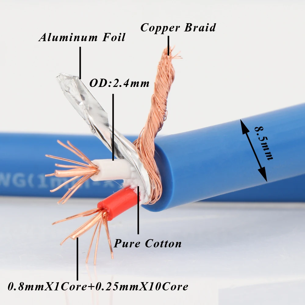 One Pro Series A204 Signal Cable Multplex 5N OFC Interconnect cable Isolation Audio cable