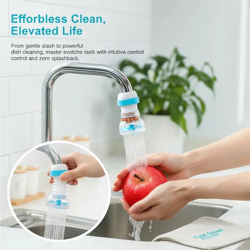 

360 Rotatable Telescopic Faucet Nozzle Water Filter Sprinkler Anti Splash Universal Tap Head For Kitchen And Home Use
