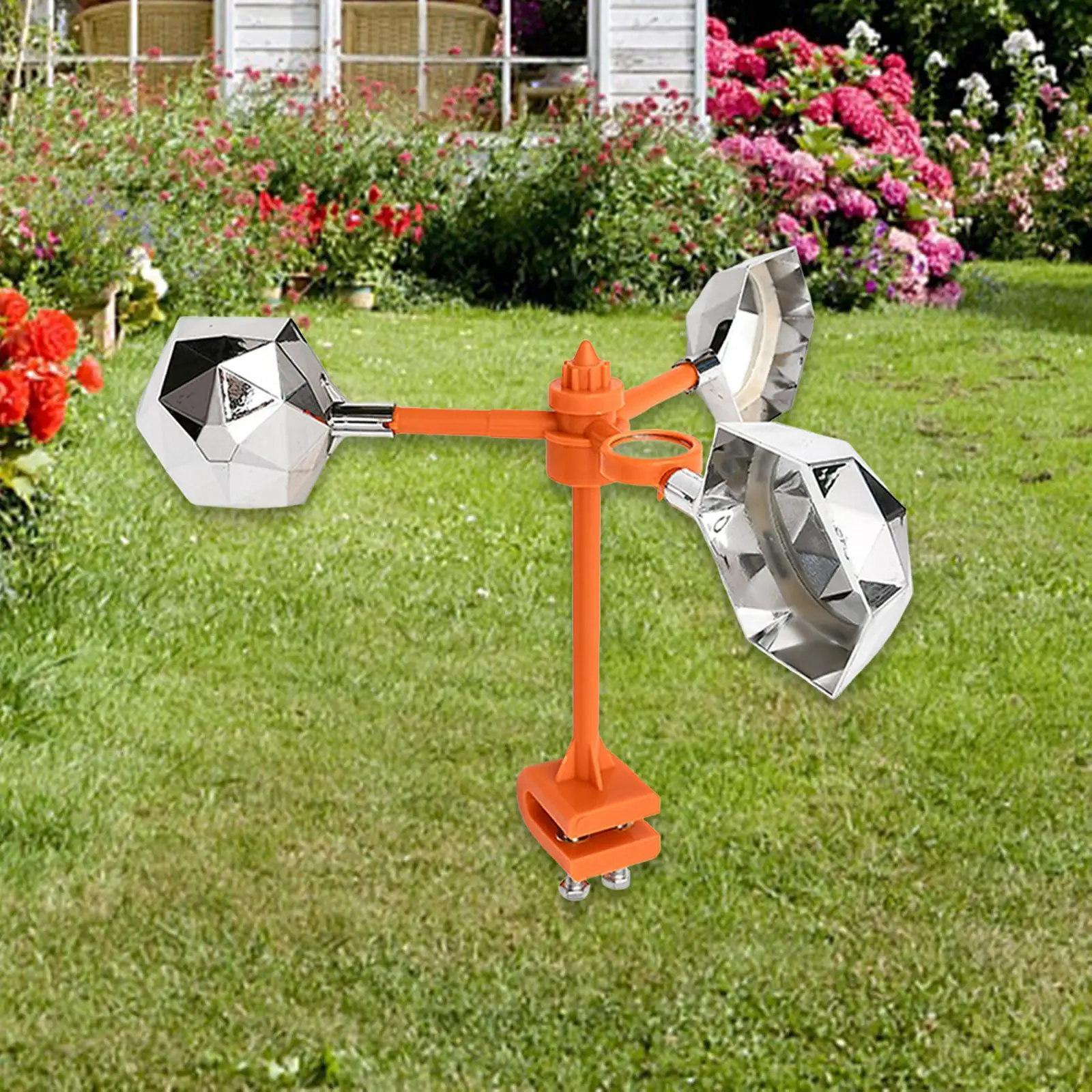 Bird Deterrent Device 360 Degree Rotary Garden Protection Solar Powered Pigeon Bird Deterrent for Fields Garden Trees Ponds