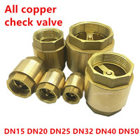 NPT Brass Check Valve Female Thread In-Line Spring for Water Control 1/2\