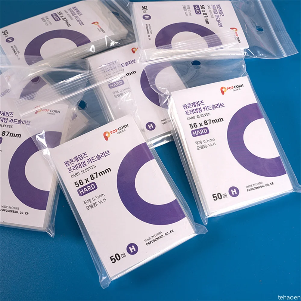 50-500pcs Korea Card Sleeves Clear Acid Free CPP HARD Photocard Holographic Protector Film Album Binder Photo Popcorn Card