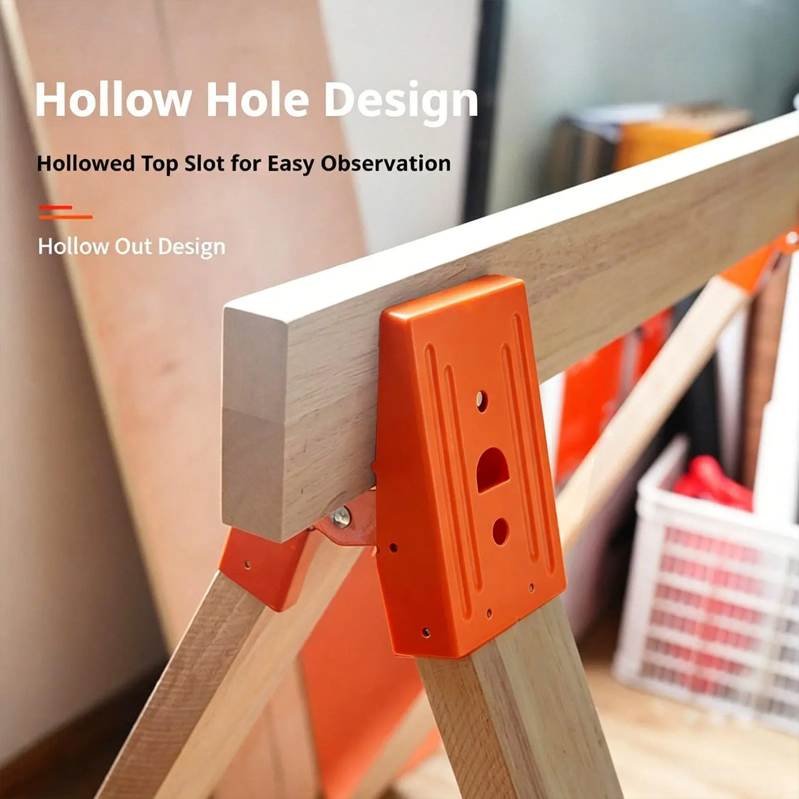 Saw Horse Brackets 2-Pieces Heavy Duty Hardware 400 Lbs Woodworking Sawhorse Clamps For Carpentry Construction Workshop DIY