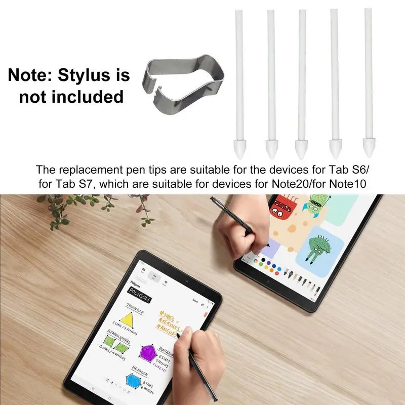 5 ชิ้น/เซ็ตปากกาStylus Sเคล็ดลับปากกาเติมเครื่องมือสําหรับSamsung Galaxy Tab S6/Tab S7 + T970 T865 Nibs/Tab S6 Liteเปลี่ยนNibอะไหล่